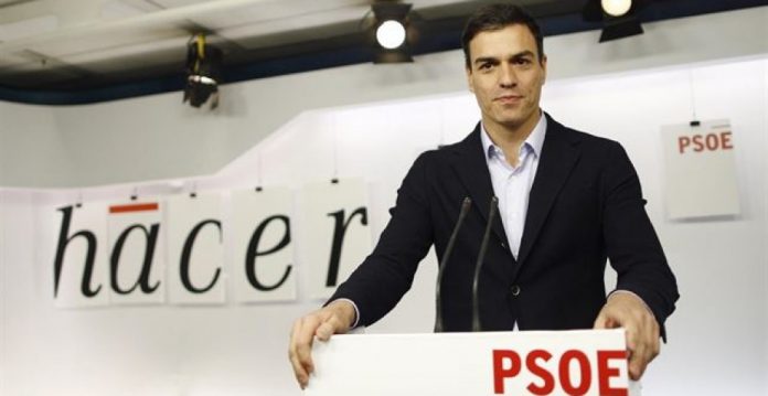 Pedro Sánchez durante la rueda de prensa