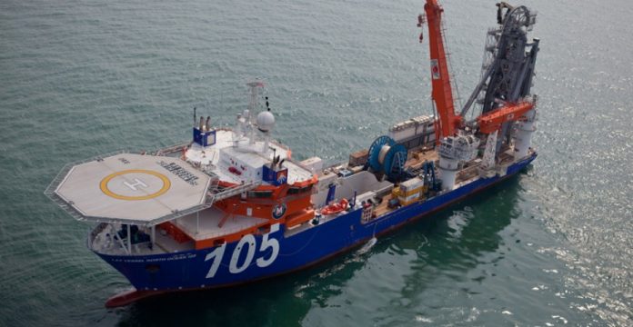 El North Ocean 105, Pipe-Layer construido por Metalships & Docks para McDermott, entregado en 2012 y que actualmente opera entre Australia y Malasia