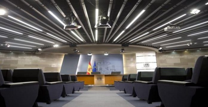 La sala de prensa de Moncloa