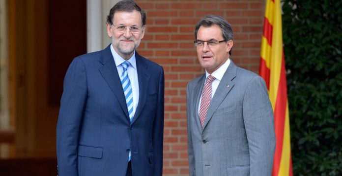 Rajoy junto a Mas en un encuentro en 2012