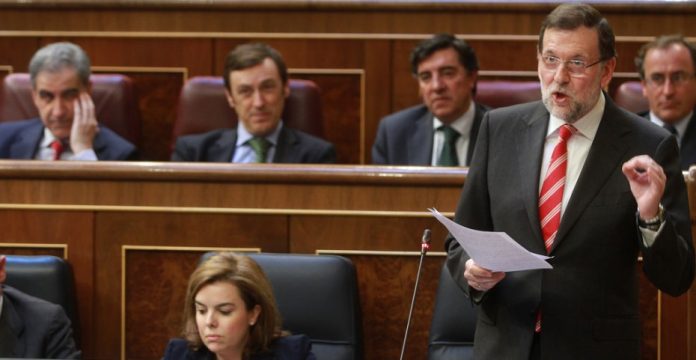 Rajoy, durante un acto electoral