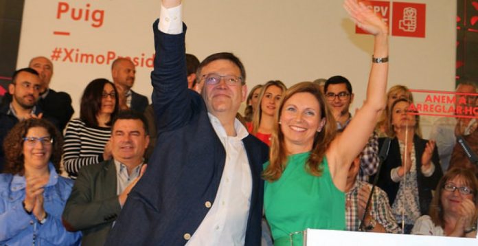 Ximo Puig celebra el resultado de las elecciones