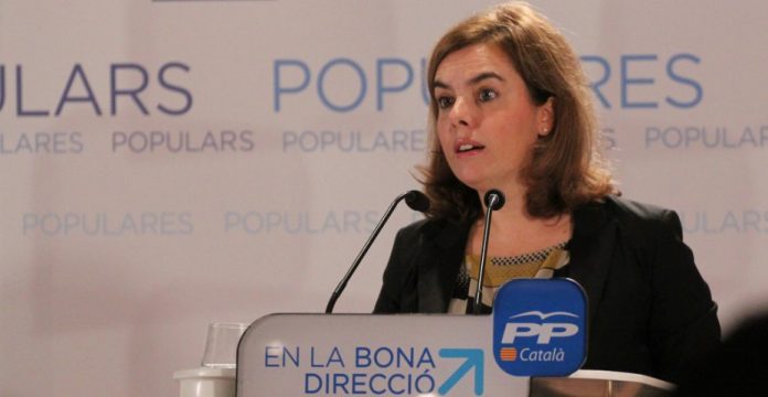 Soraya Sáenz de Santamaría, en un acto del PP