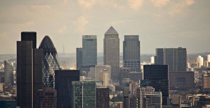 Distrito financiero de Londres, en todo su esplendor.