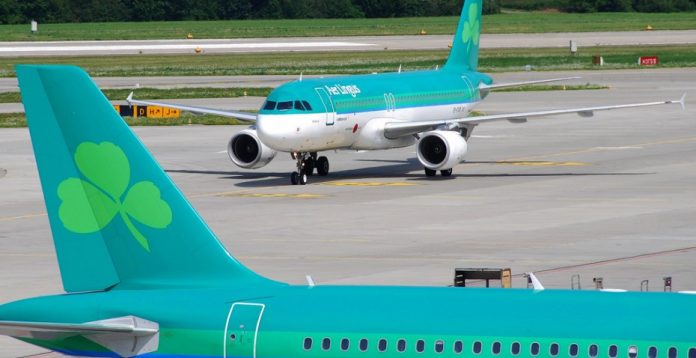 Aviones de la aerolínea irlandesa Aer Lingus. 