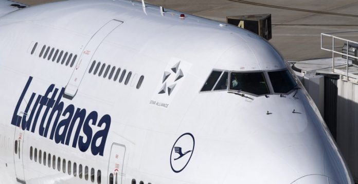 Un avión de la aerolínea aleman Lufthansa.