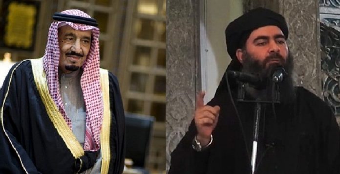 El rey saudí Salman bin Abdull Aziz y el líder de Daesh, Abu Bakr al-Baghdadi