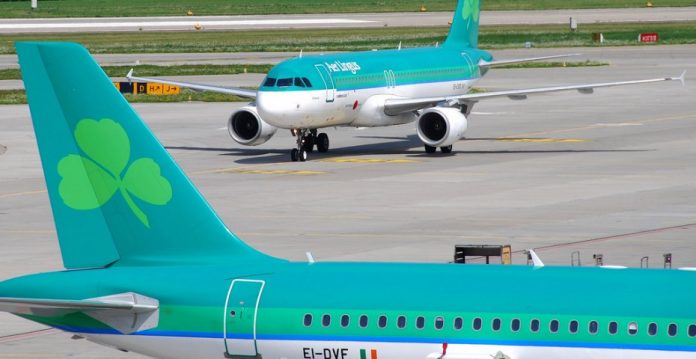 Aviones de la aerolínea irlandesa Aer Lingus. 