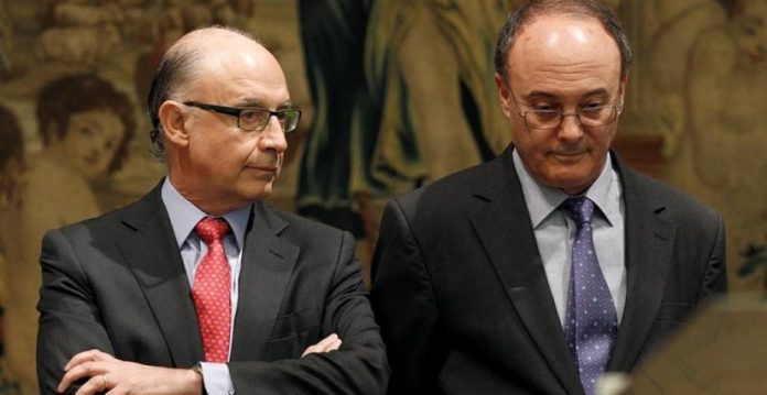 Montoro durante la toma de posesión de Linde en 2012