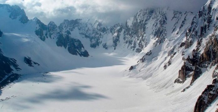 Un glaciar en la zona del accidente