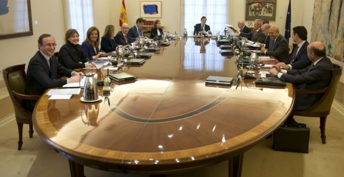 Imagen del Consejo de Ministros en el Palacio de la Moncloa.