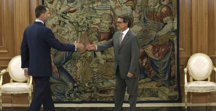 El presidente de la Generalitat acudió ayer a la Zarzuela en “son de paz”