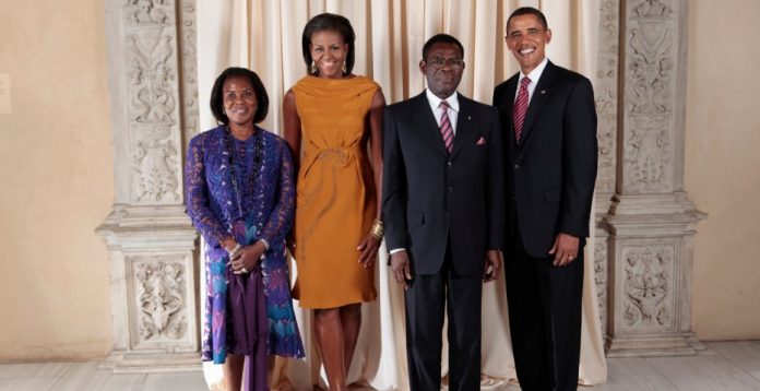 Los matrimonios Obiang y Obama durante un encuentro en Nueva York en 2009