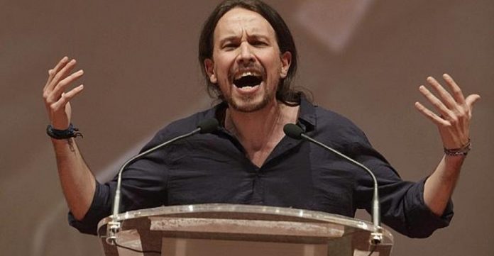 Pablo Iglesias durante un mitin