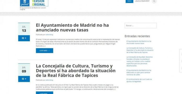 Imagen de la web del Ayuntamiento