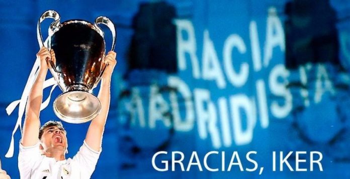 La despedida a Iker Casillas en la web del Real Madrid