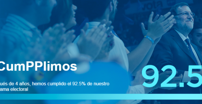 PP inicia una campaña en internet para demostrar el alto grado de cumplimiento de su programa eletoral