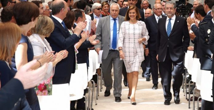 María Dolores de Cospedal durante la celebración del Día de la Región 2015.