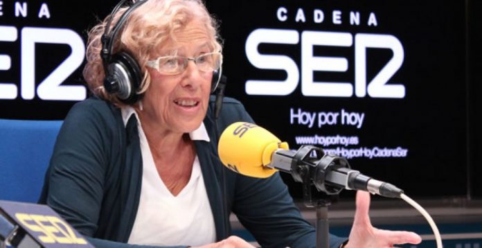 Carmena durante la entrevista