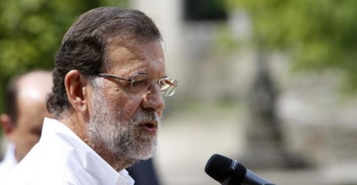 Mariano Rajoy el pasado martes en la localidad pontevedresa de Mondariz Balneario