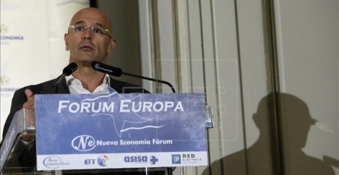 Romeva durante su intervención