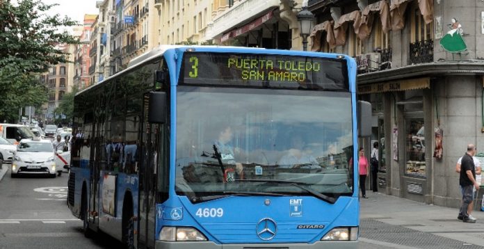 Un autobús urbano de Madrid.