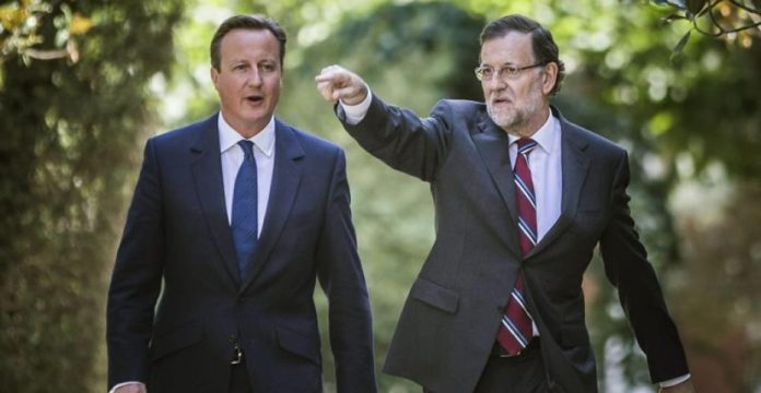 David Cameron y el presidente español, Mariano Rajoy