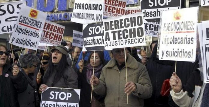 Manifestación contra los desahucios