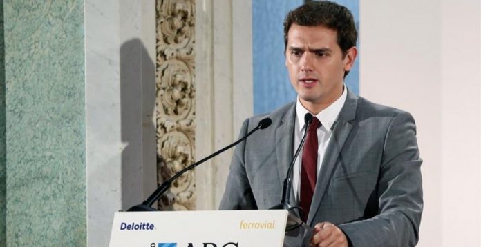 Albert Rivera intervino ayer en el Foro ABC-Deloitte, en el Casino de Madrid.