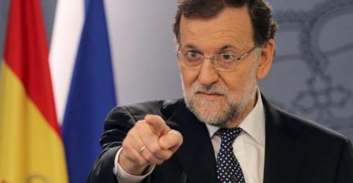 Mariano Rajoy durante la declaración institucional