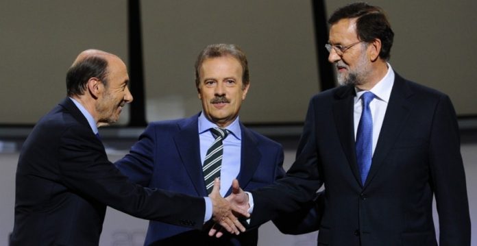 Rajoy superó en el debate electoral de 2011 a un Rubalcaba del que se esperó demasiado.