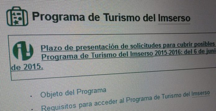 El programa de viajes del Imserso, sin fecha para comenzar por el recurso de Mundosenior. 