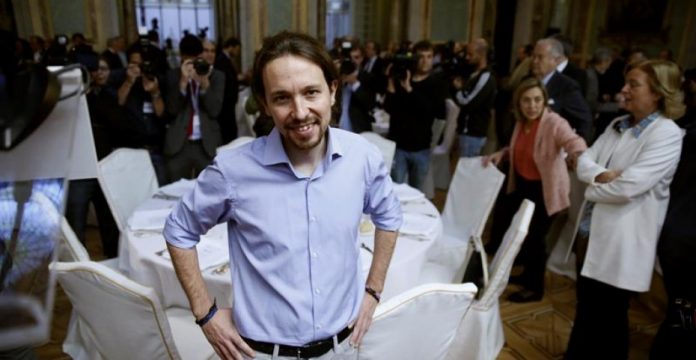 Pablo Iglesias en su participación en el Foro ABC-Deloitte