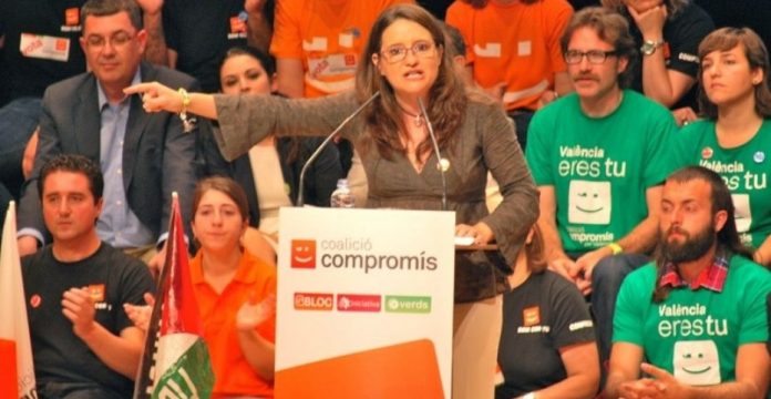 Mónica Oltra en un acto de Compromís