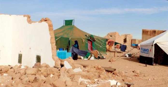 Campo de refugiados de Auserd, en el suroeste de Argelia, tras las inundaciones.
