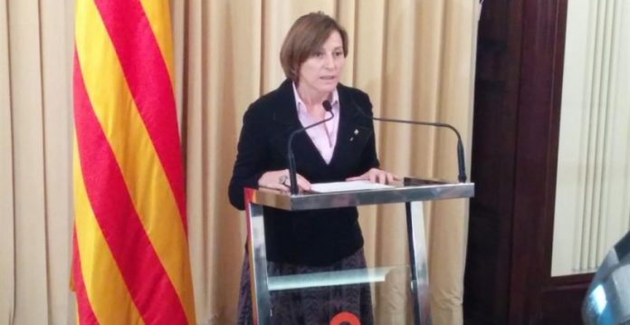 Forcadell durante su intervención 