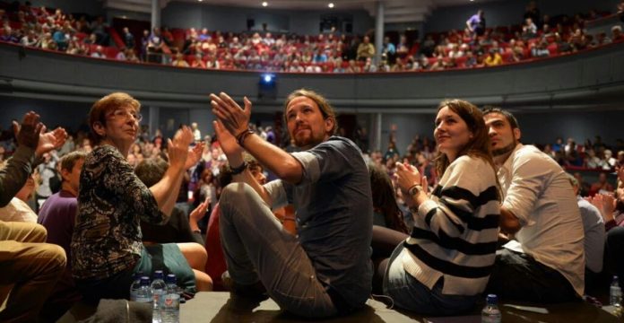 Pablo Iglesias, en un acto de Podemos ayer en Getafe (Madrid).