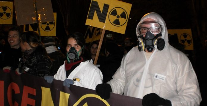 Manifestación contra la construcción del almacén nuclear de Villar de Cañas, en Cuenca. 