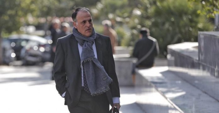 El presidente de la Liga de Fútbol Profesional (LFP), Javier Tebas.