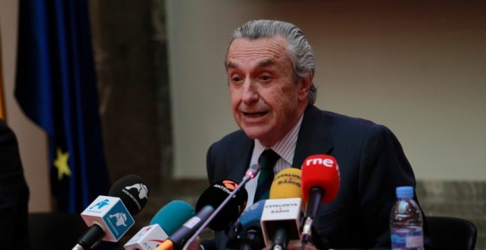 El presidente de la Comisión Nacional de los Mercados y la Competencia, José María Marín Quemada, durante su intervención ayer.