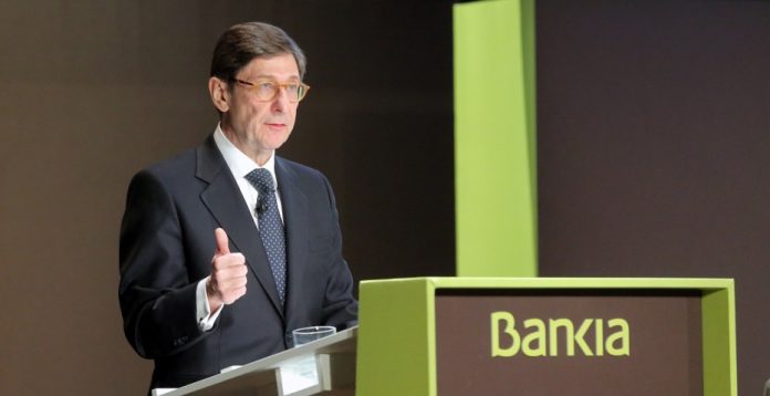 El presidente de Bankia, José Ignacio Goirigolzarri, durante la junta de accionistas de la entidad.