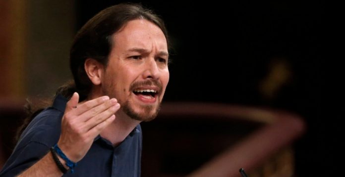 Pablo Iglesias, este miércoles en la tribuna de oradores. - Foto EFE